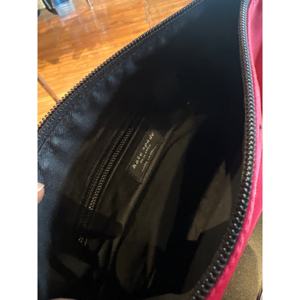 Kate Spade New York Red Nylon Shoulder Bag Zip Top Minimalist Y2K Purse
