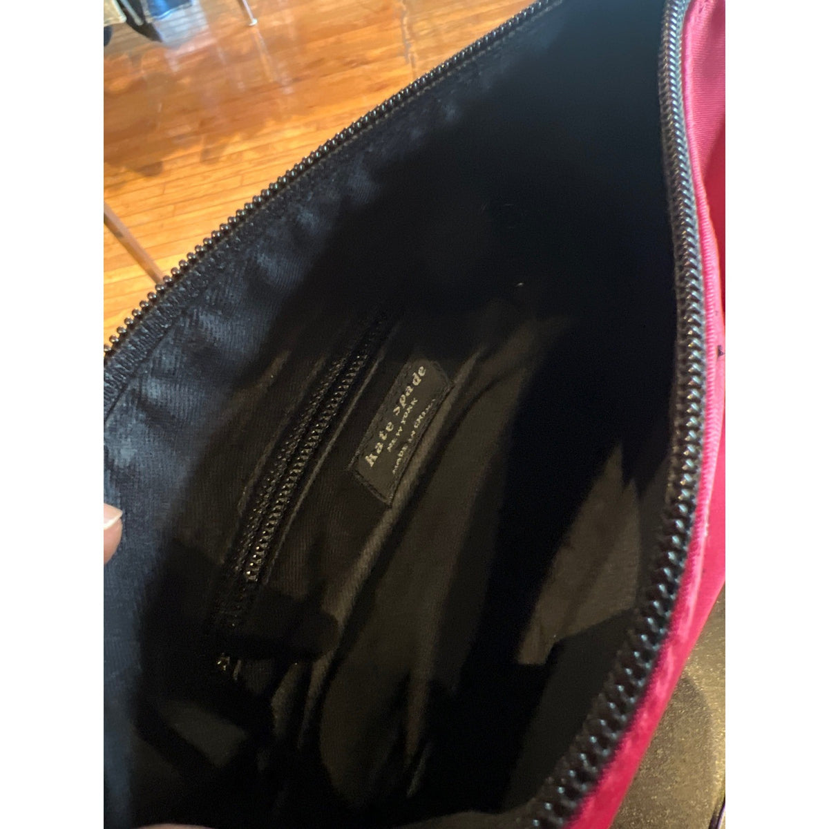 Kate Spade New York Red Nylon Shoulder Bag Zip Top Minimalist Y2K Purse