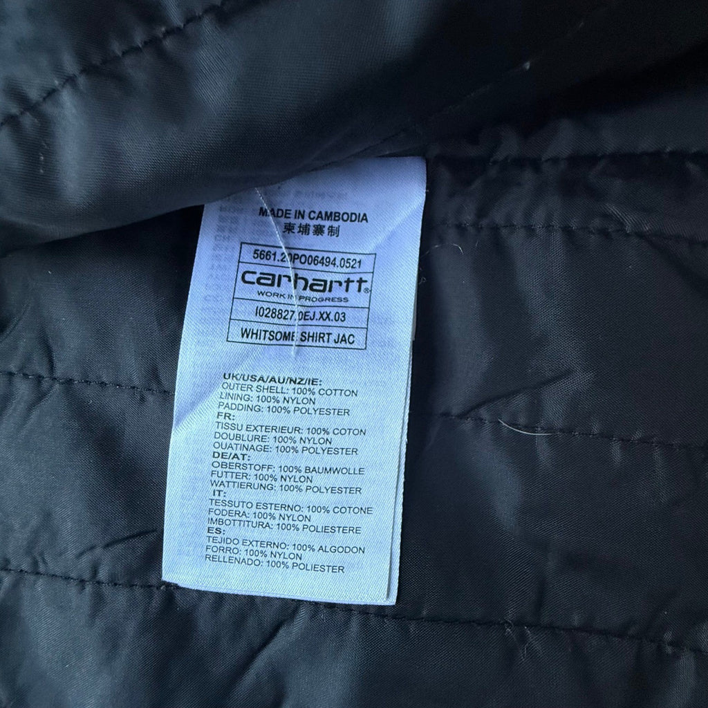 CARHARTT WIP CORDUROY MICHIGAN COAT WINTER Navy Corduroy Quilted Jacket XXL