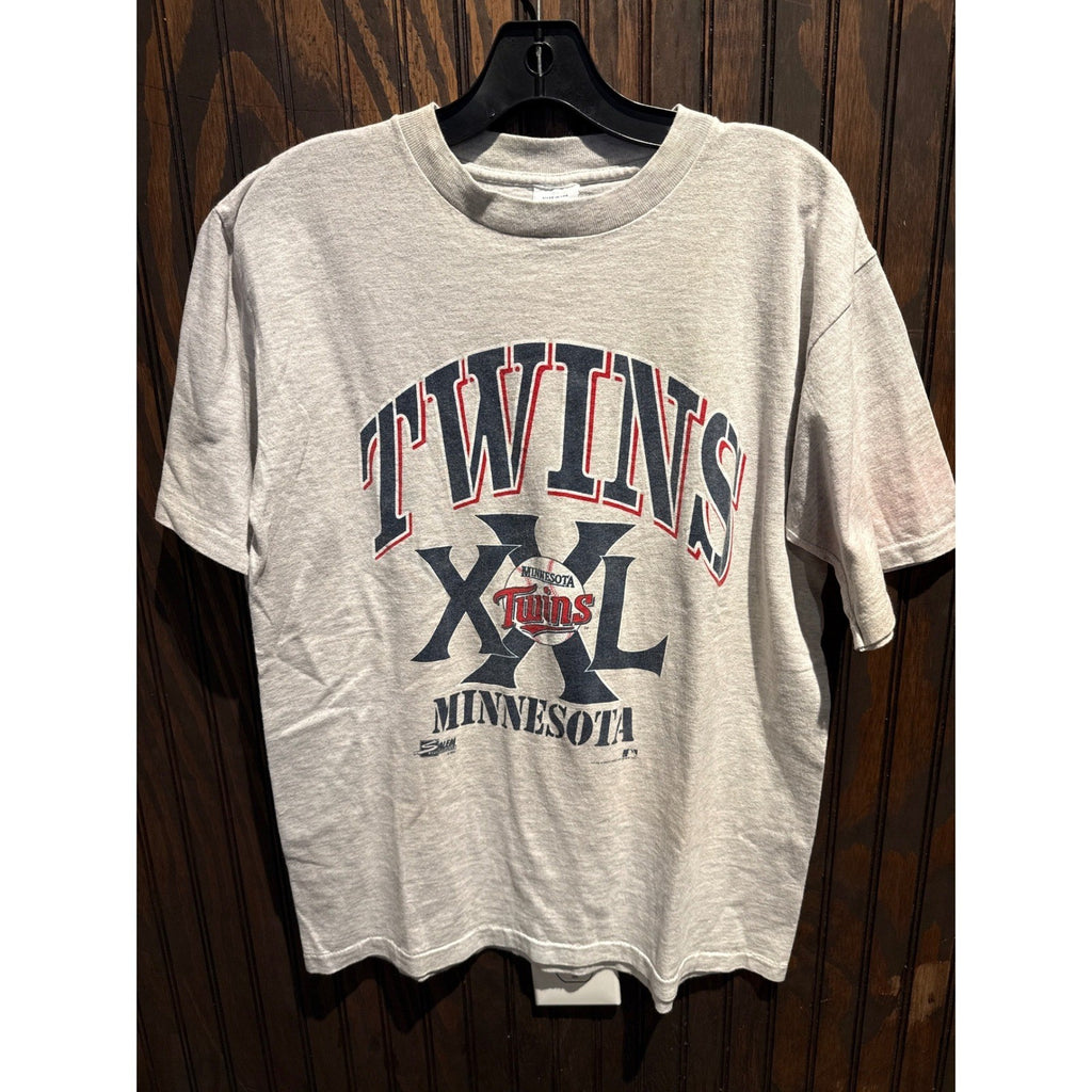 Vintage Salem Sportswear Minnesota Twins MLB T-Shirt XXL Graphic Gray Mens L