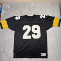 Vintage 90s Pittsburgh Steelers #29 Jersey Champion Black Yellow NFL Size L