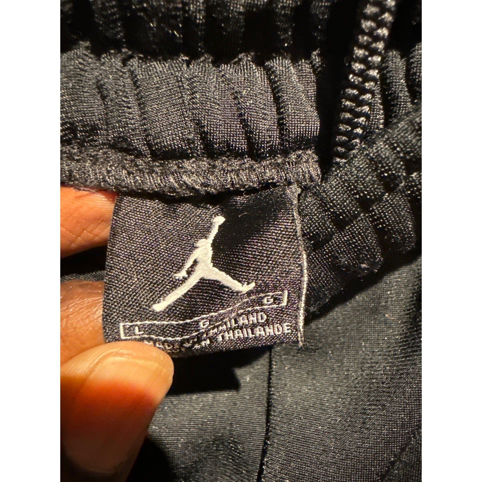 Jordan Brand Track Pants Black White Red Side Stripe Jumpman Ankle Zip Mens M