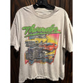 J Galt Thunder Kustom Club Graphic Tee Mens XL Off White Muscle Car Racing Shirt
