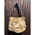 Coach Zoe Hobo Bag Tan Leather Shoulder Bag 12248 Vintage Y2K Beige