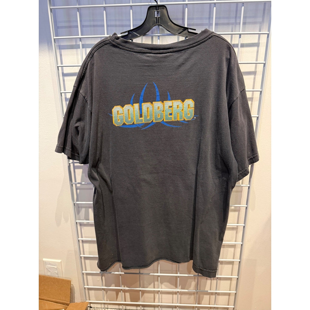 Vintage Goldberg WCW WWE Wrestling T-Shirt Mens XL Black Double Sided Graphic