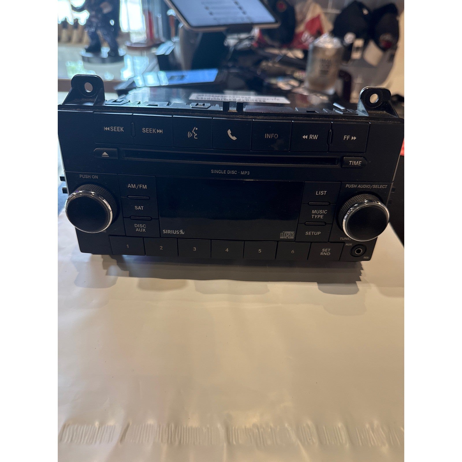 Mopar RES Radio CD MP3 SiriusXM Aux Head Unit Chrysler Dodge Jeep OEM Black
