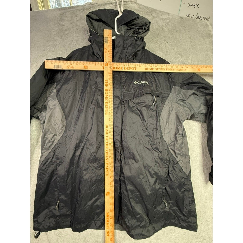 Columbia Omni Tech Waterproof Breathable Jacket Hooded Dark Gray Mens XL