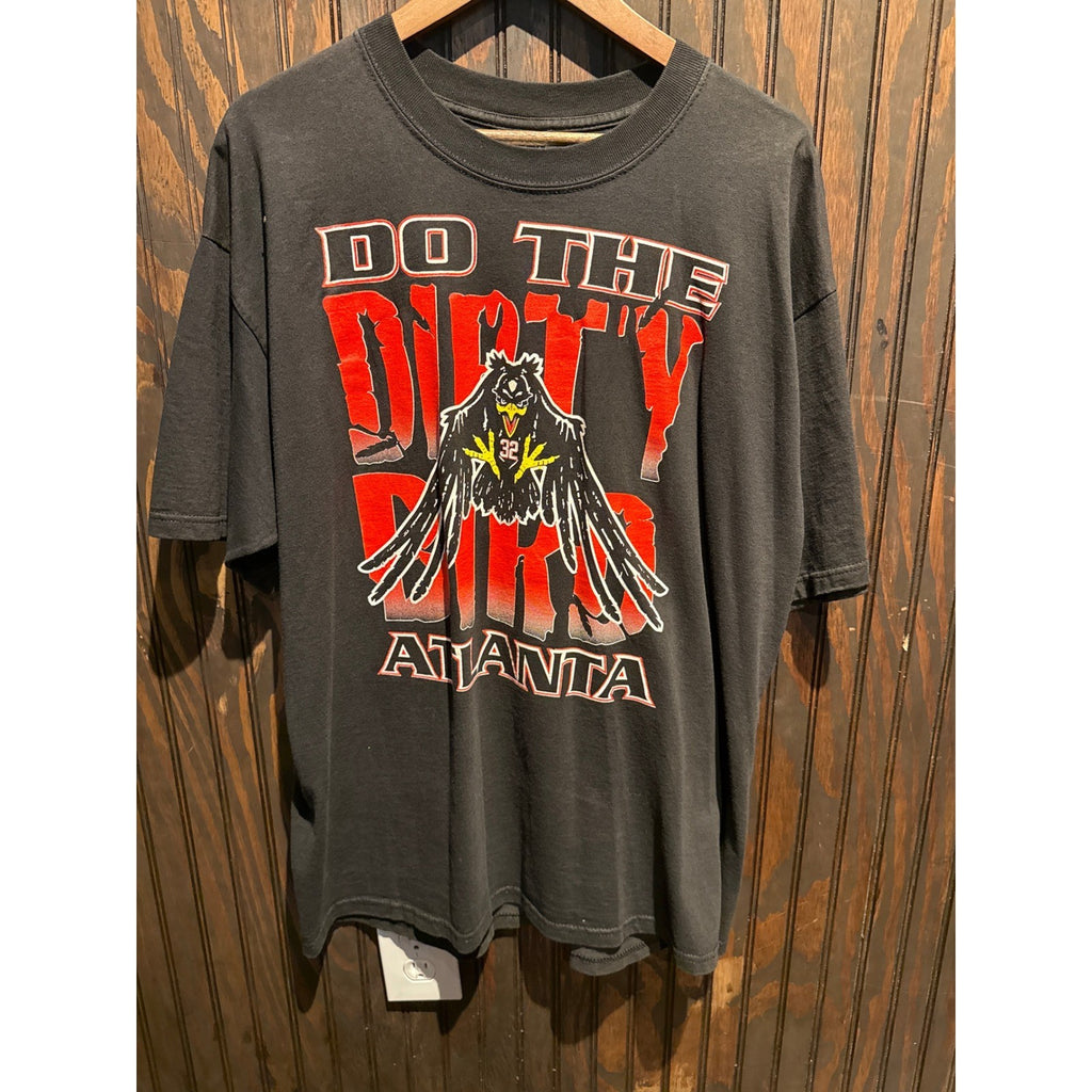 Vintage Atlanta Falcons Do The Dirty Bird T-Shirt Black XL 90s NFL Graphic Tee