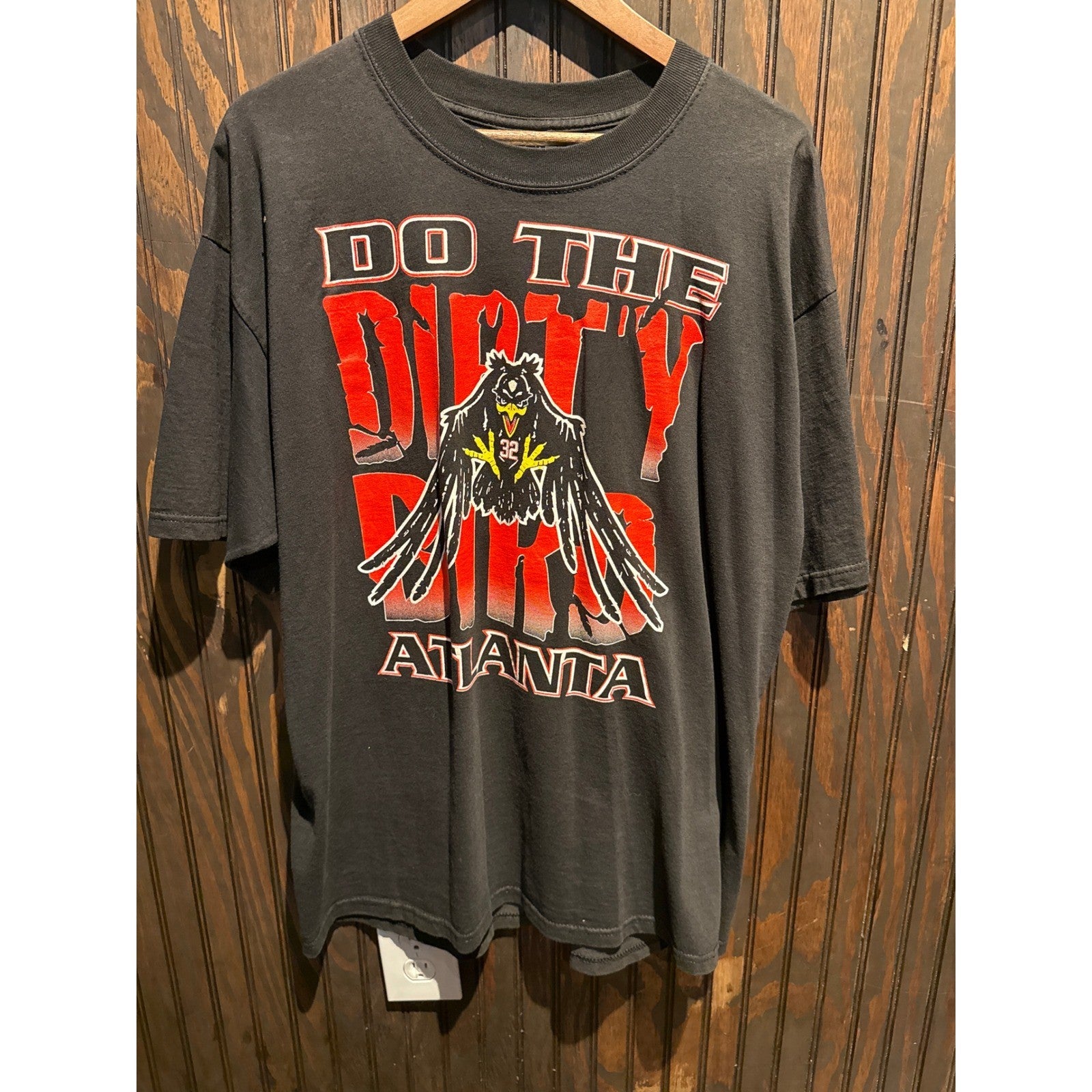 Vintage Atlanta Falcons Do The Dirty Bird T-Shirt Black XL 90s NFL Graphic Tee