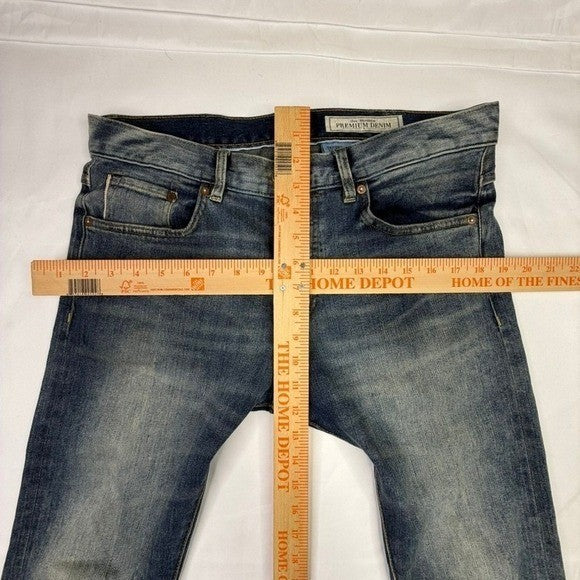 H&M Men's Skinny Jeans Premium Denim 12oz Selvedge Blue Wash Size 32x32