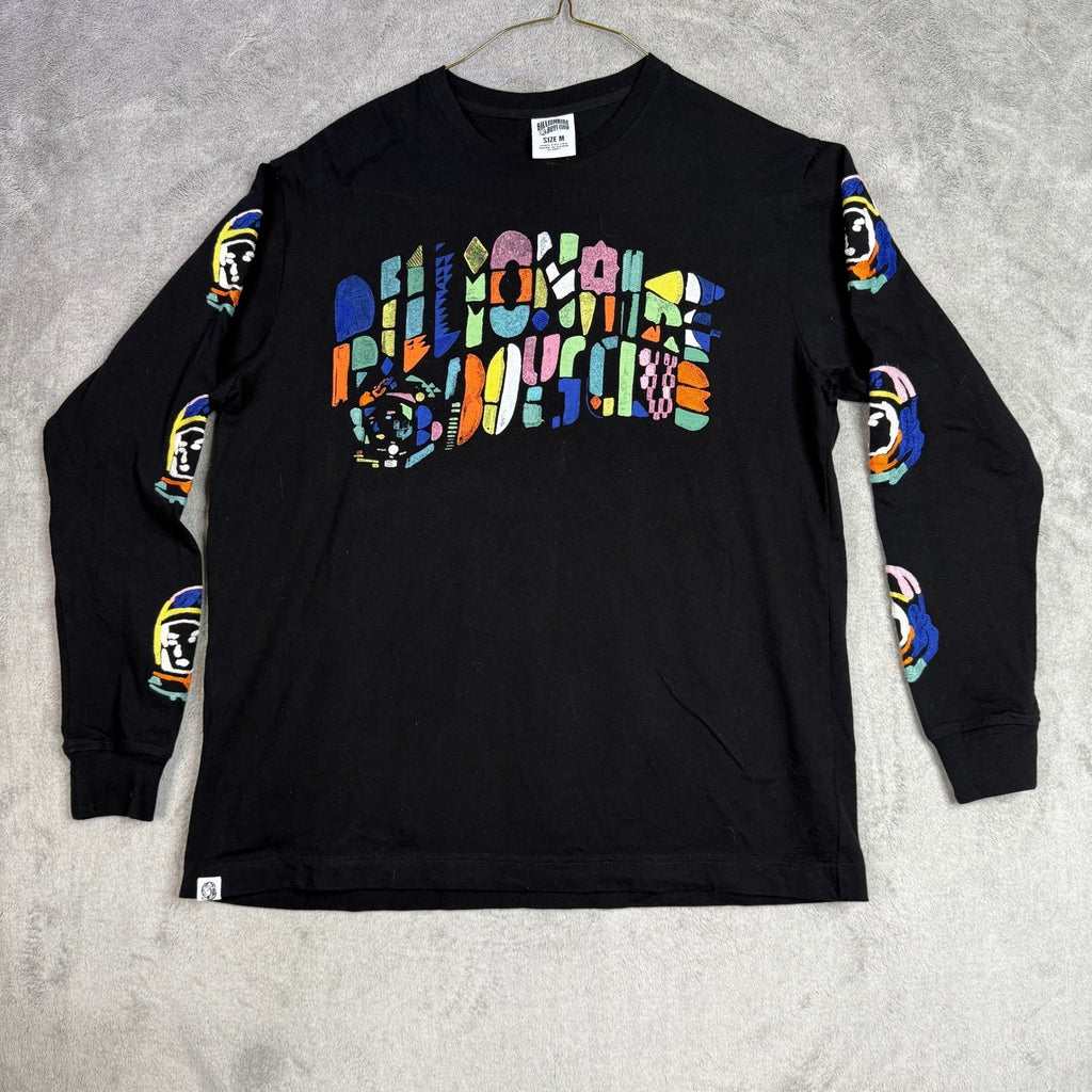BILLIONAIRE BOYS CLUB Mens Astronaut Graphic Long Sleeve T Shirt Black Size M