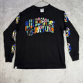 BILLIONAIRE BOYS CLUB Mens Astronaut Graphic Long Sleeve T Shirt Black Size M