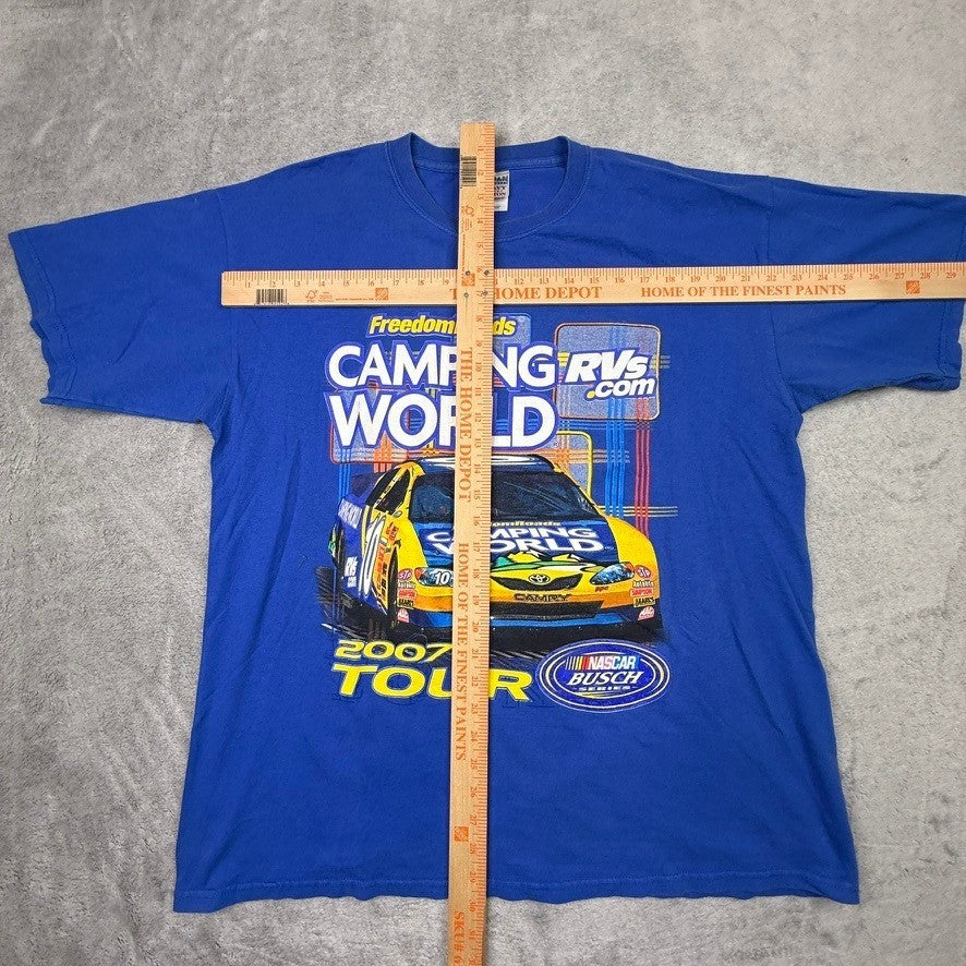 Gildan Heavy Cotton 2007 NASCAR Camping World Tour T Shirt XL Blue