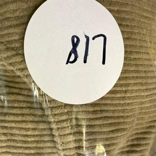 GMPR JRS Corduroy Pants Tan Straight Leg Embroidered Logo Size 32