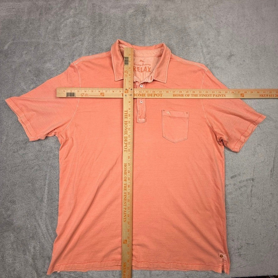 Tommy Bahama Relax Mens Coral Short Sleeve Polo Shirt XXL