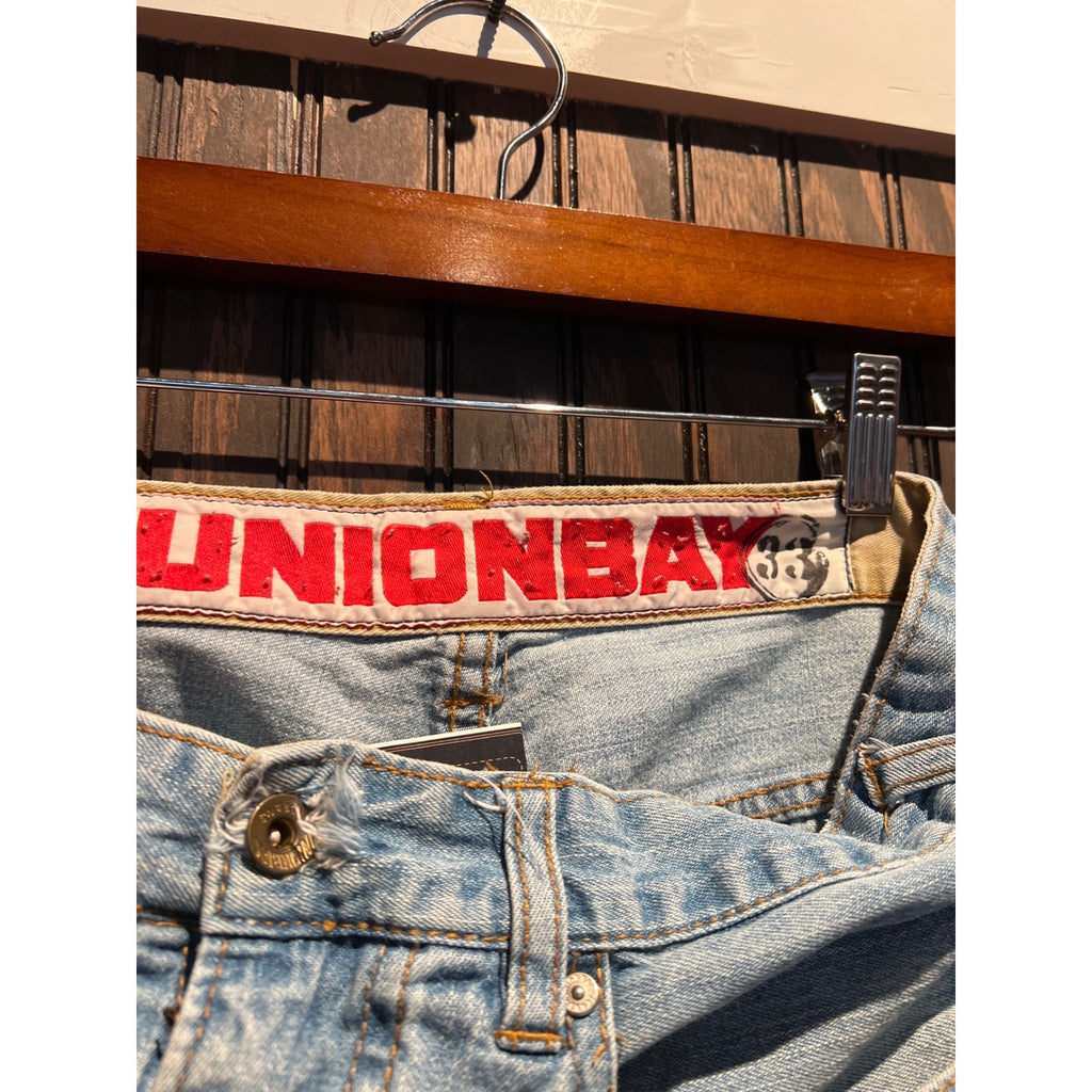 Unionbay Jeans Mens 33 Baggy Wide Leg Light Wash Denim Y2K Skater Vintage Style