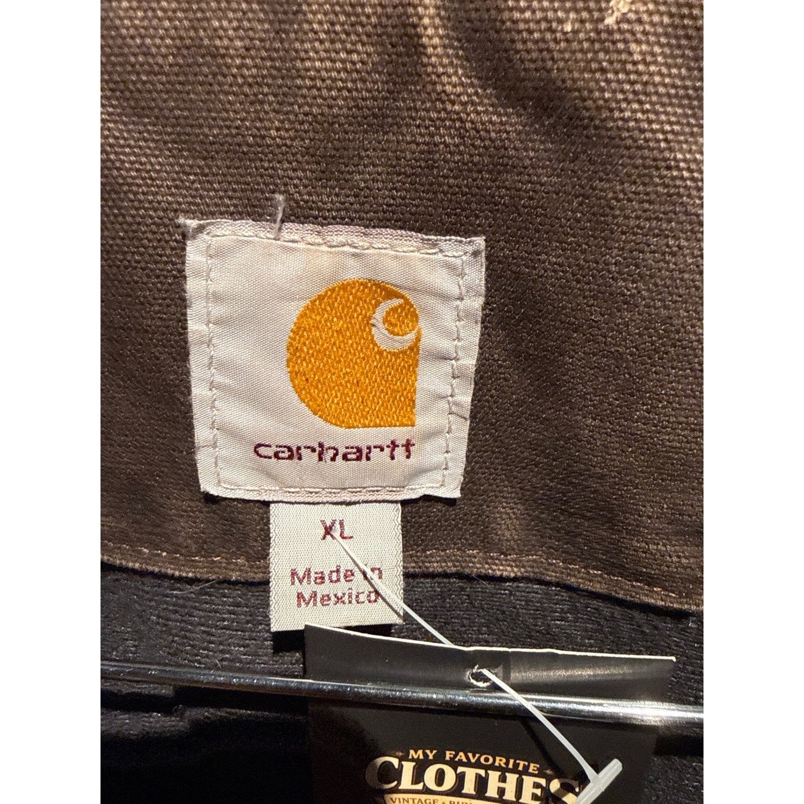 Carhartt J97 DKB Detroit Jacket Mens XL Dark Brown Sandstone Blanket Lined Work