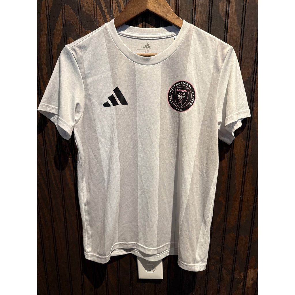 Adidas inter Lionel Messi Miami CF Soccer Jersey White Short Sleeve Small 18x25