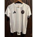 Adidas inter Lionel Messi Miami CF Soccer Jersey White Short Sleeve Small 18x25