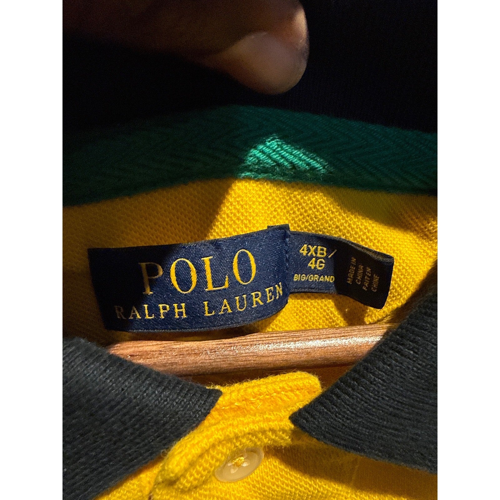 Polo Ralph Lauren Brazil World Cup Soccer Polo Shirt Big Pony Yellow Mens 32x35