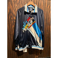 LRG Lifted Research Group Track Jacket Navy Blue Colorblock Mens XL Spark Plug