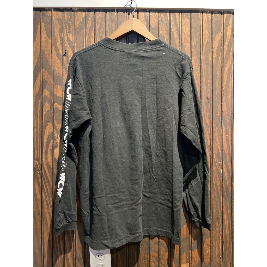 Vintage WCW Goldberg Long Sleeve Shirt Black Wrestling Graphic Tee 19x29 Mens M