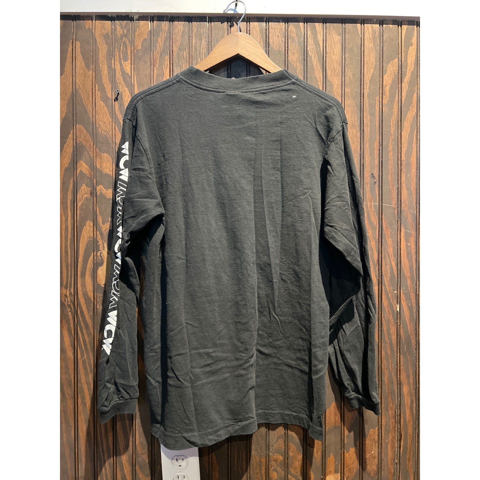 Vintage WCW Goldberg Long Sleeve Shirt Black Wrestling Graphic Tee 19x29 Mens M