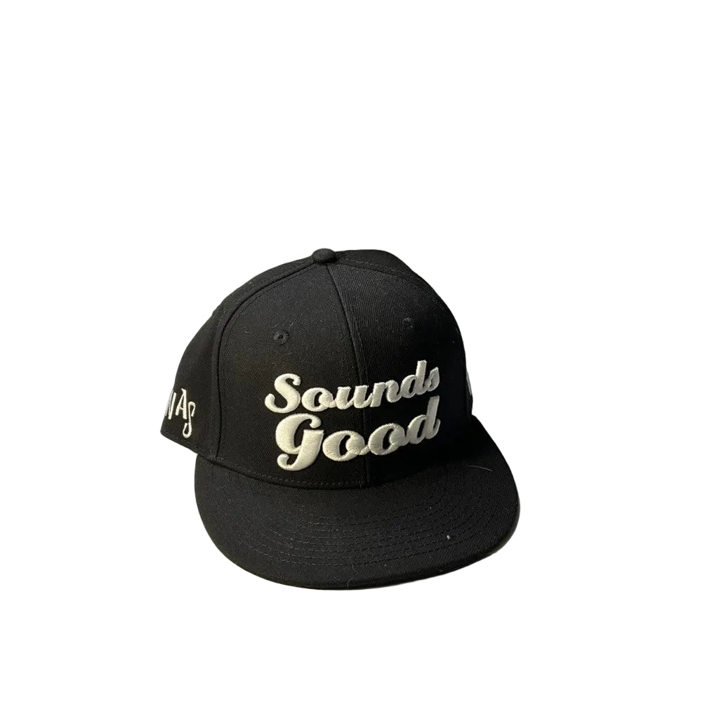 Black Snapback Hat Sounds Good Embroidered #527 Casual Streetwear