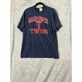 Minnesota Twins T Shirt Navy Blue Short Sleeve Baseball MLB 47 Brand Mens Large