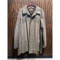 My Favorite Clothes New York Graphic Striped Trench Coat Gray Black Mens XL
