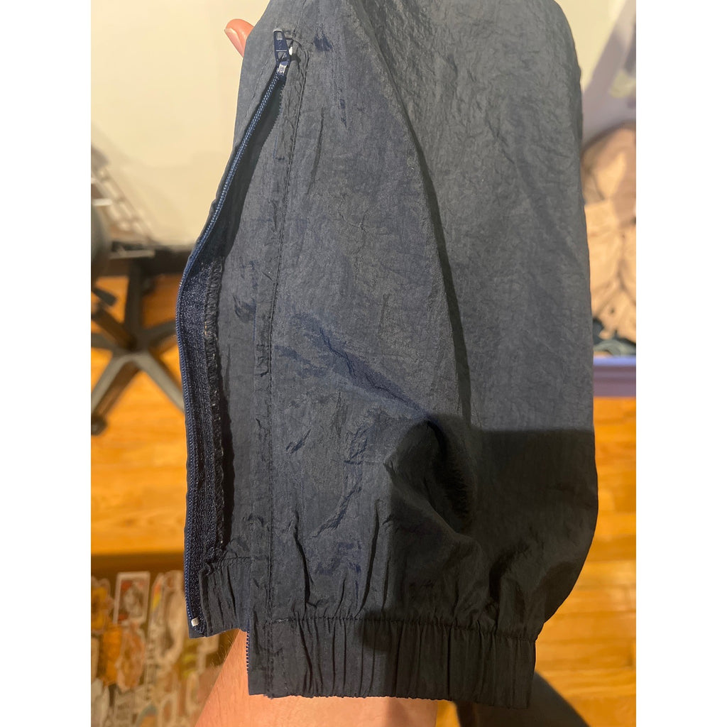 Adidas Originals Mens Navy Blue Nylon Windbreaker Track Pants Trefoil Logo XL