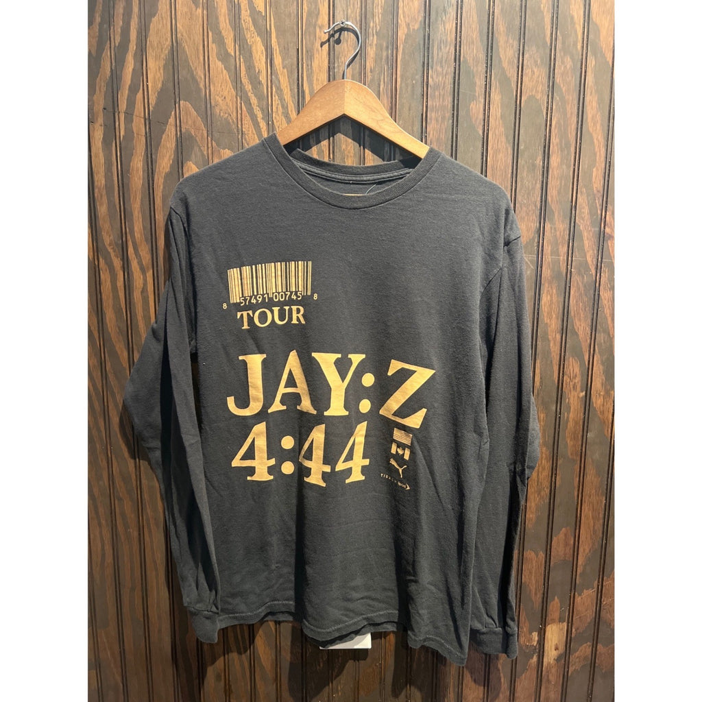 Jay-Z 4:44 Tour Long Sleeve T-Shirt Mens Black Puma Barcode Graphic Tee 2017