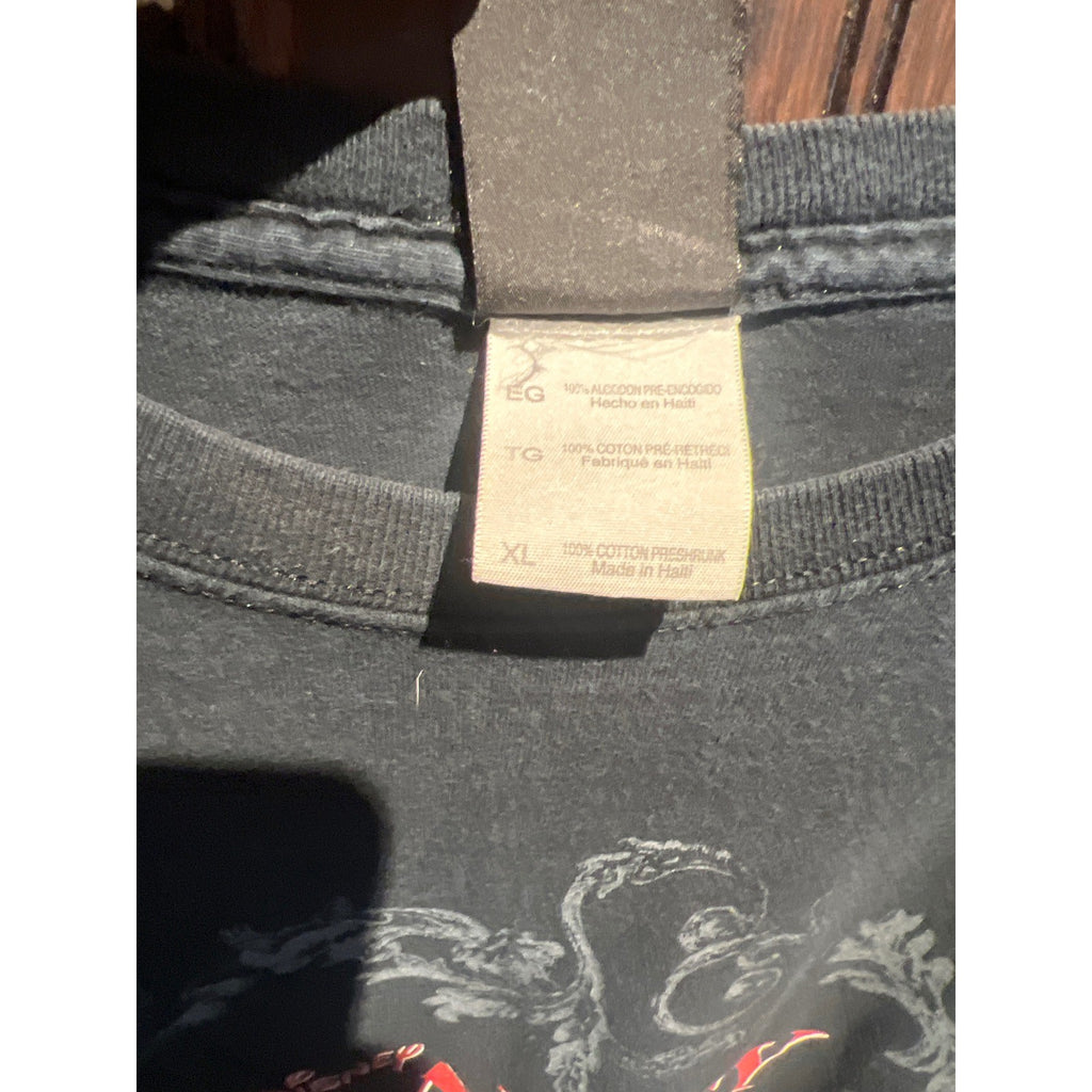 Disney Beauty and the Beast Graphic Tee Faded Black Red Silver Shirt Mens L