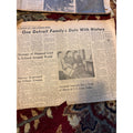 The Detroit News Nov 22 1963 JFK Assassination Original Newspaper Page History