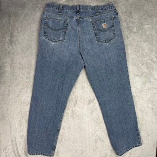 Carhartt Men's Relaxed Fit Straight Leg Jeans Blue Denim 40x32