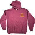 Kanye West I Feel Like Pablo Hoodie Burgundy Orange Graphic Print
