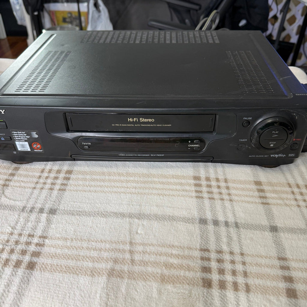 Sony SLV-740HF VHS VCR 4-Head Hi-Fi Stereo Video Cassette Recorder Black
