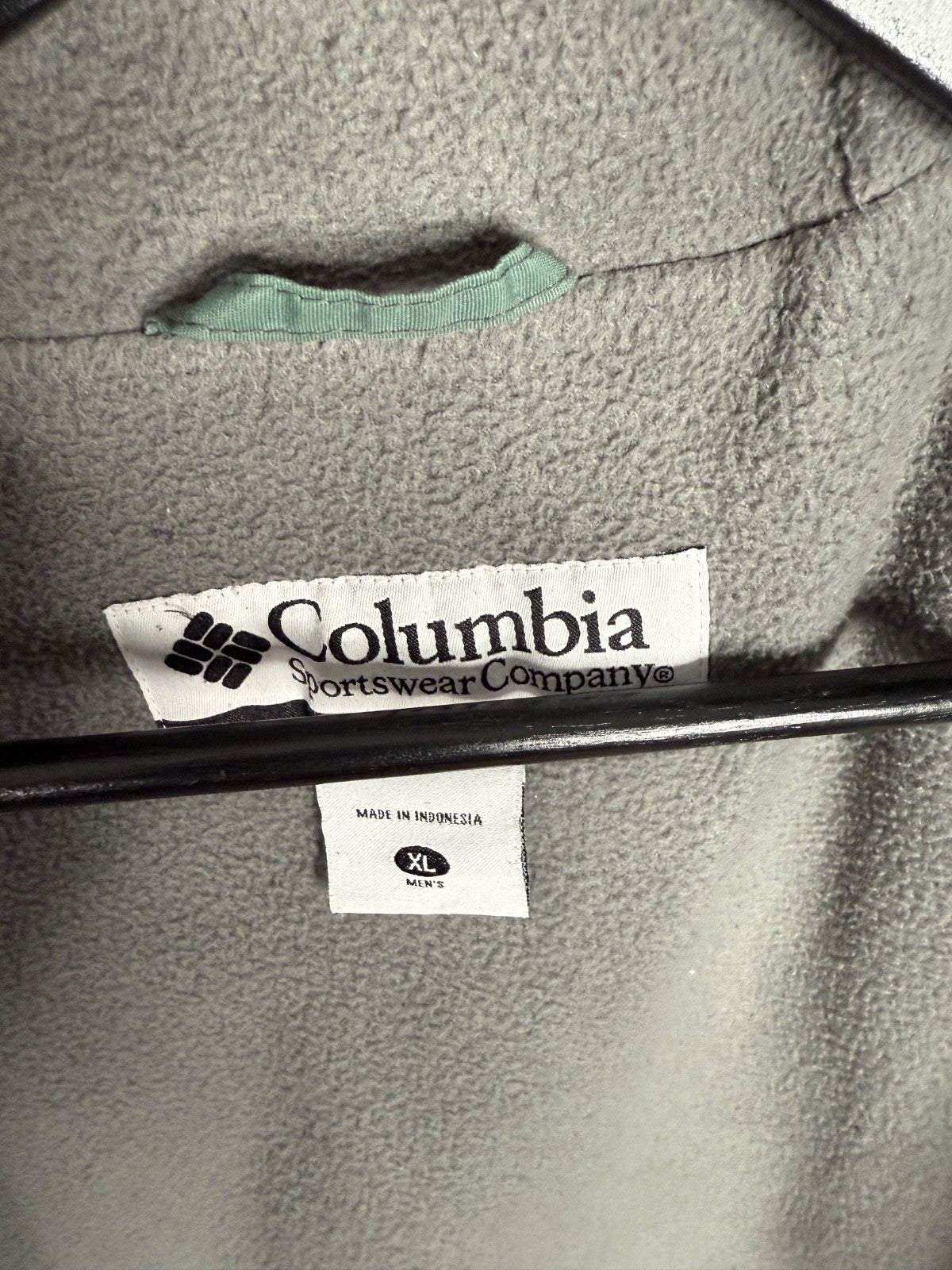 Columbia Sportswear Hooded Ski Jacket Vintage Men's XL Blue Green Fleece Lined
