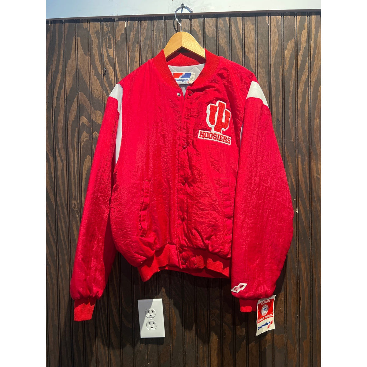Vintage Swingster Indiana Hoosiers Varsity Jacket Red White Mens Large NWT USA