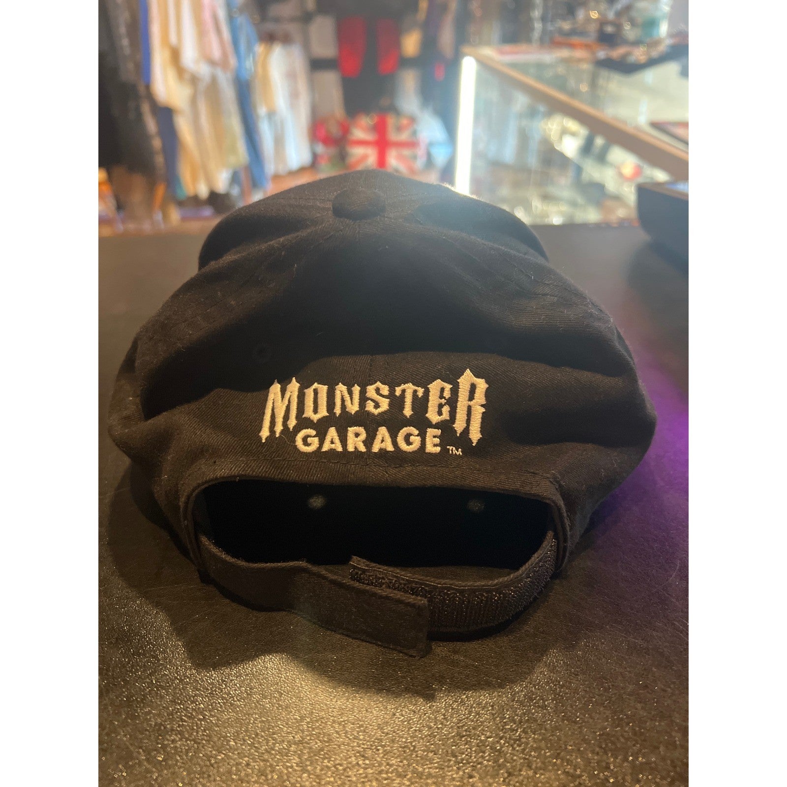 Black Skull M9 Embroidered Baseball Cap White Flame Brim Biker Hat Adjustable