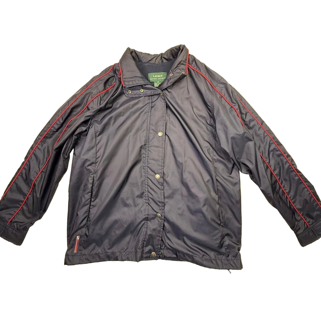 Lauren Ralph Lauren Mens Navy Blue Red Trim Full Zip Casual Jacket Size S