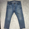 Levi Strauss 501 Mens Jeans W38 L32 Button Fly Blue Denim Straight Leg