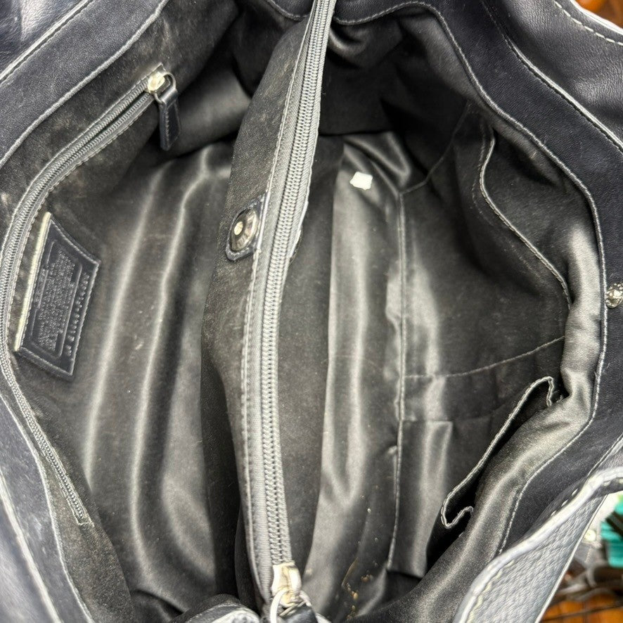 Coach Tote Bag Turnlock One Shoulder Black Business S97