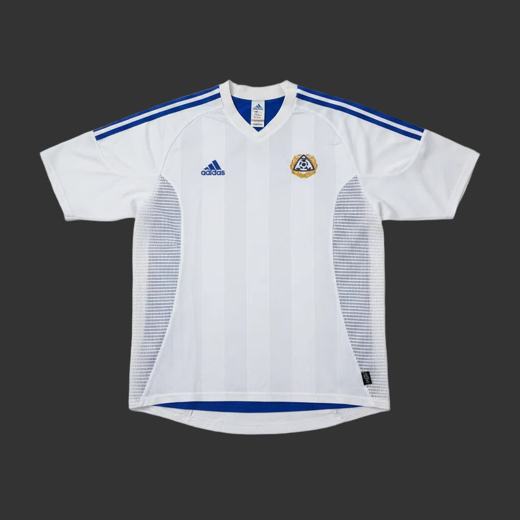 Adidas ClimaCool Mikael Forssell 9 Soccer Jersey White Blue Mens XL