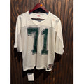 Vintage 1990s No Fear Wilson Mesh Football Jersey White Green Mens L XL