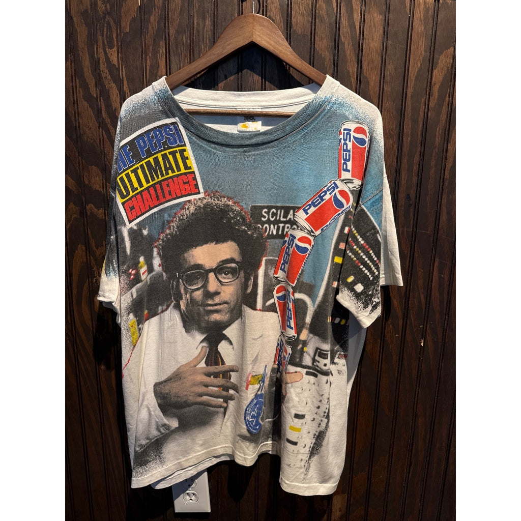 Vintage 90s Pepsi Ultimate Challenge All Over Print T-Shirt Scila Control XL