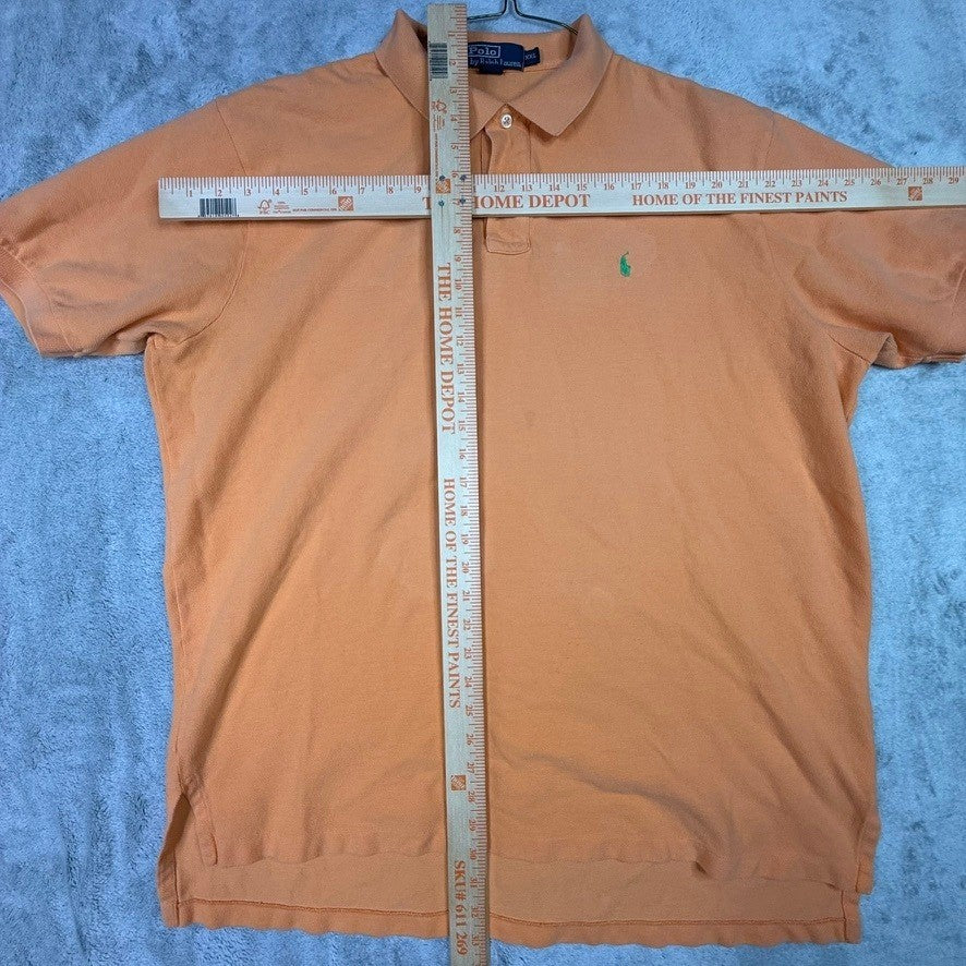 Polo Ralph Lauren Orange Short Sleeve Polo Shirt XXLarge Embroidered Logo