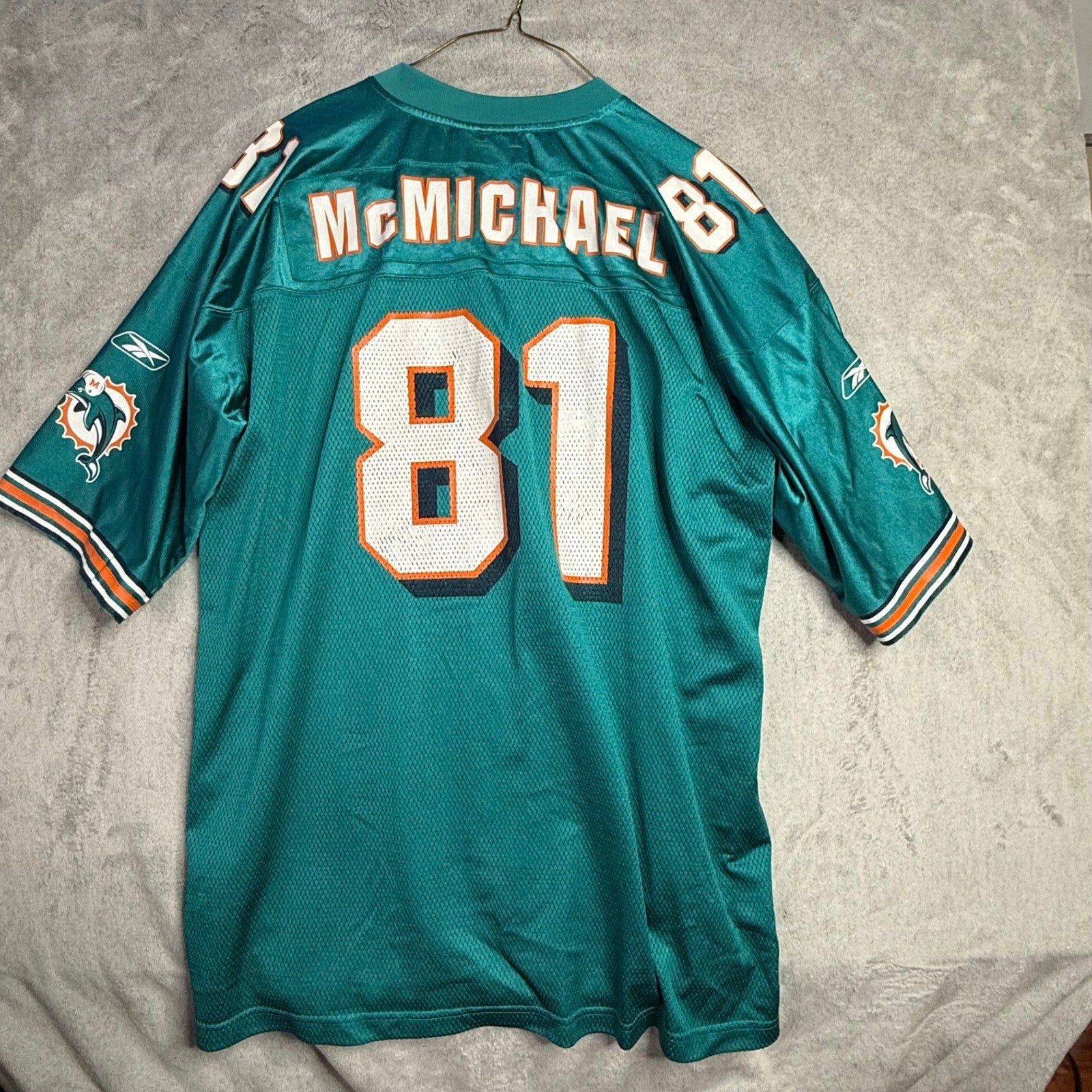 Reebok NFL Miami Dolphins 81 McMichael Jersey 2XL