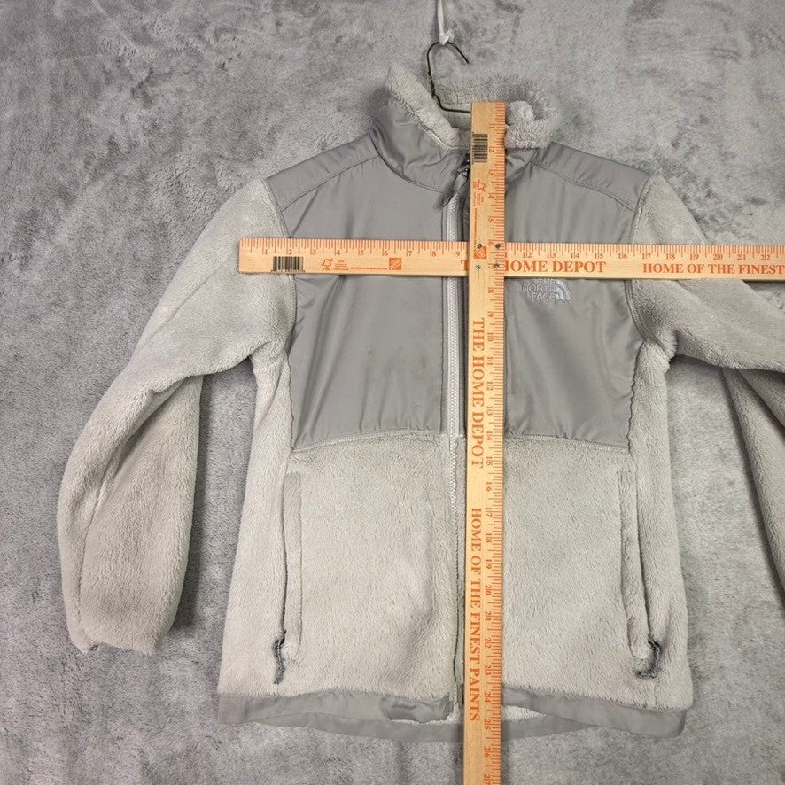 The North Face Fleece Jacket Women's M Gray Full Zip Pockets Casual Outerwear