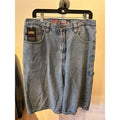 Southpole Mens Carpenter Denim Shorts Blue Baggy Y2K Streetwear 34 x 13